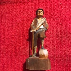 Walking Man Wooden Carving